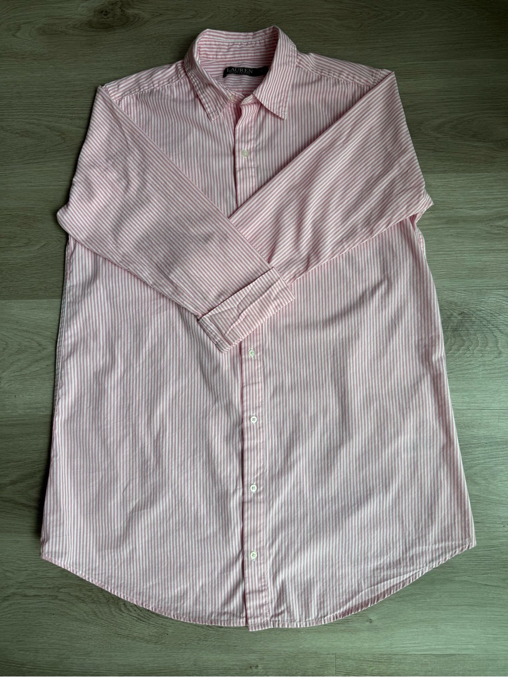 Lauren Ralph Lauren Heritage Essentials Woven Sleep Shirt Size M 100% Cotton - Picture 14 of 15